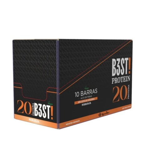¡OFERTA IMPERDIBLE! Barra Best Protein Caja X10 NB Naranja