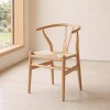 Silla Wishbone - Madera de Haya y Rattan natural Natural