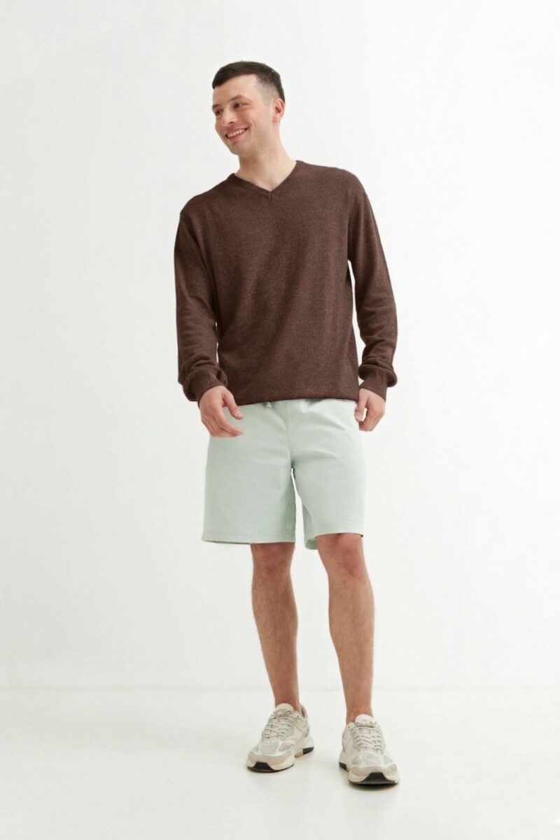 Sweater escote en V CHOCOLATE