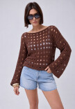 Sweater calado Chocolate