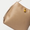 Bolso The Lock en efecto cuero liso Taupe