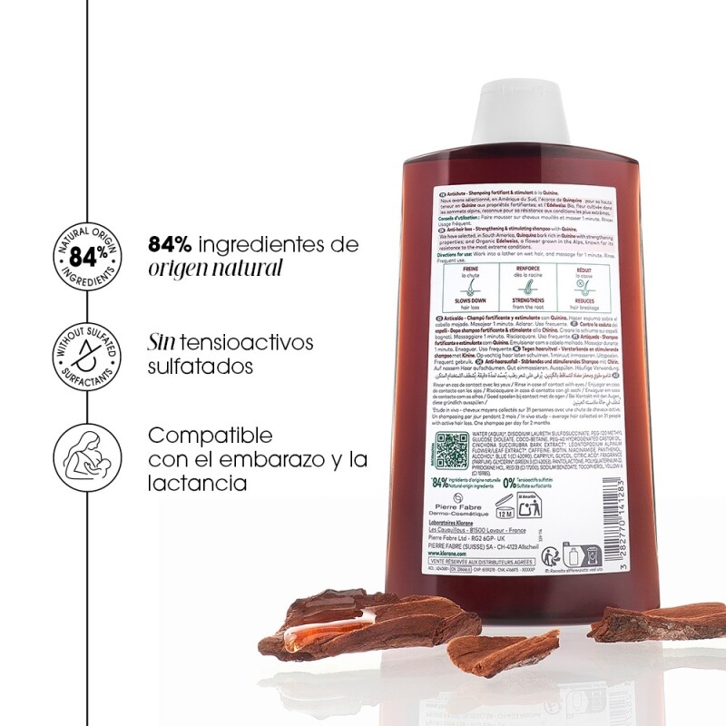 Shampoo Klorane A La Quinina 400 Ml. Shampoo Klorane A La Quinina 400 Ml.