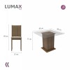 Juego de comedor con mesa de vidrio y 4 sillas rústicas Juego de comedor con mesa de vidrio y 4 sillas rústicas