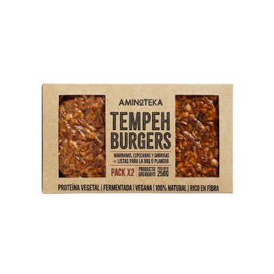 Tempeh burger spicy BBQ Aminoteka Tempeh Burger Spicy Bbq