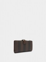 Cartera Con Rayas M marron
