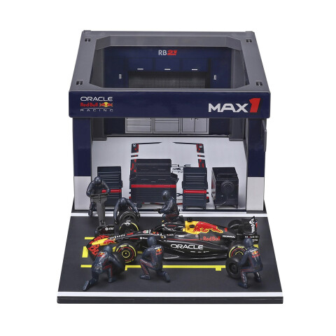 Parada en Pit Stop Bburago Formula 1 Red Bull Max Verstappen Escala 1:43 U