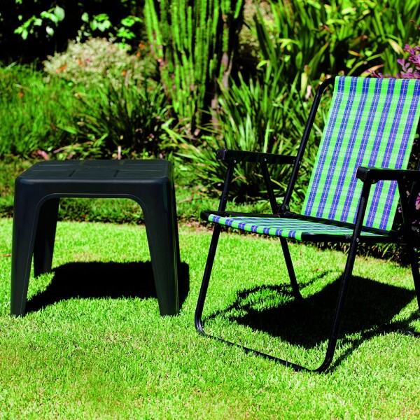 MESA AUXILIAR CUADRADA NEGRA 51X51X43 NEGRO