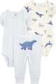 SET 3PC PANT Y 2BODIES MC DINOS ALG NIÑO-BB CARTERS COMBINACION 1