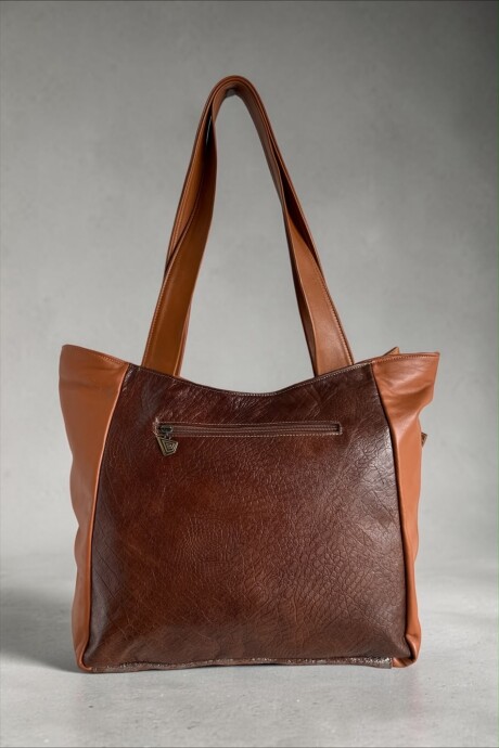 Cartera De Cuero Prisma Combinada Con Pelo Cartera De Cuero Prisma Combinada Con Pelo