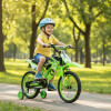 Bicicleta estilo moto con roncador rodado 16" Verde