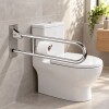Barra doble rebatible 60cm acero inox con portarrollo Barra Doble Rebatible 60cm Acero Inox Con Portarrollo