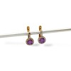 Caravanas pendiente Amatista- Oro bajo - Amatista y Zirconia - CA8068 conpiedra
