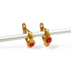 Caravanas Rubí Aro Oval de oro- Oro bajo - Rubí- CA8126 conpiedra