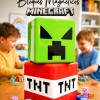 Bloques magnéticos en contenedor 100 piezas MINECRAFT tnt