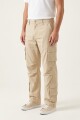 Pantalon cargo recto BEIGE
