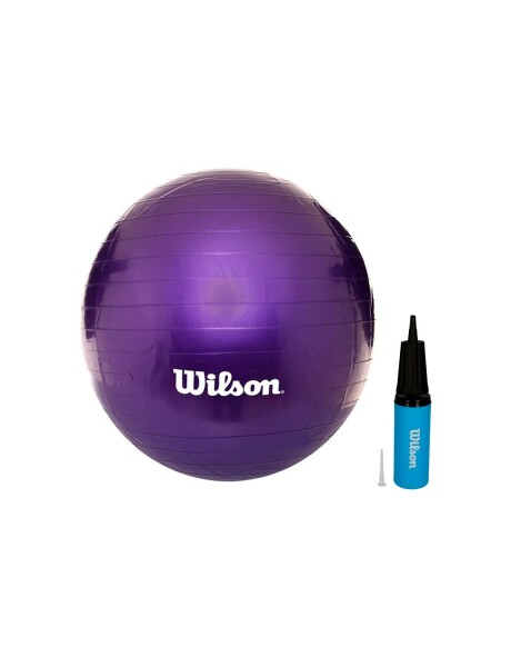Pelota de Pilates Wilson 55cm con bomba violeta Pelota de Pilates Wilson 55cm con bomba violeta