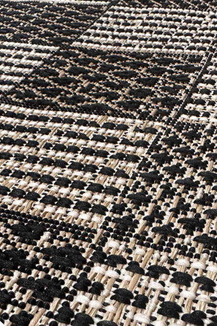 Indy Outdoor ALFOMBRA INDY 160X230 BLACK/JUTE