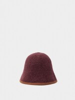 Sombrero Bucket De Punto burdeos