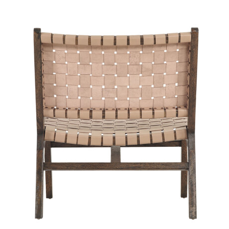 BUTACA CUERO-Y-MADERA MARRON KAIA TAUPE