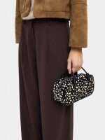 Bolso Tote De Piel Estampado Animal negro