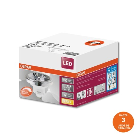 LAMPARA LED OSRAM AR111 DIMERIZABLE GU10 11W 3000K Lámpara LED OSRAM AR111 GU10 Dimerizable 11W 3000K