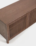 Zapatero Beyla 2 puertas de chapa y madera maciza de fresno con acabado tono nogal 98,5 cm Zapatero Beyla 2 puertas de chapa y madera maciza de fresno con acabado tono nogal 98,5 cm