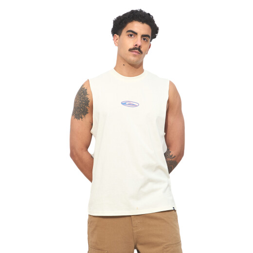 Musculosa Quiksilver Quik Globe - Blanco Musculosa Quiksilver Quik Globe - Blanco