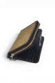 Monedero grande con lengueta beige