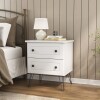Mesa de luz Americana Plus - 2 Cajones Blanco