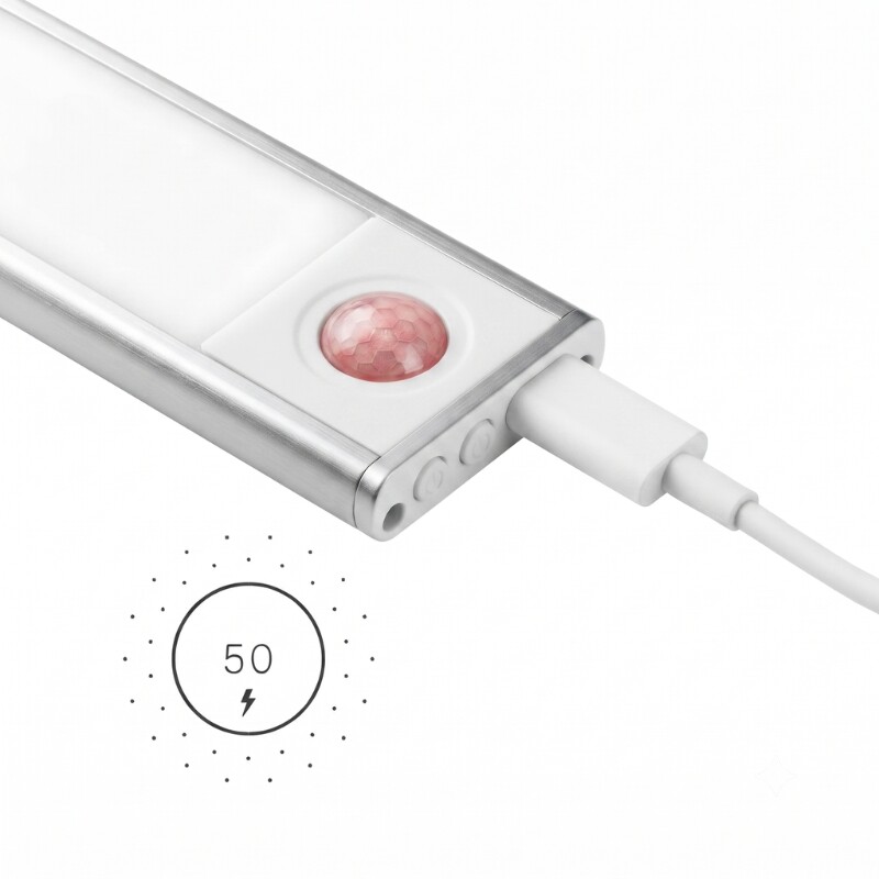 ARTEFACTO RECARGABLE MORAIS CON SENSOR DE MOVIMIENTO 20CM Lámpara Recargable Con Sensor De Movimiento Morais 20CM CCT Blanco