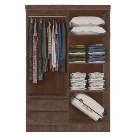 PLACARD ROPERO 4 PUERTAS MDP MARRON 0400R VIENA