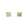 Caravanas Cuadrados de oro- Oro bajo - Zirconia blanca - CA8060 conpiedra