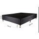 Box Para Sommier Capitoneado Con Patas Dos Plaza Negro Negro