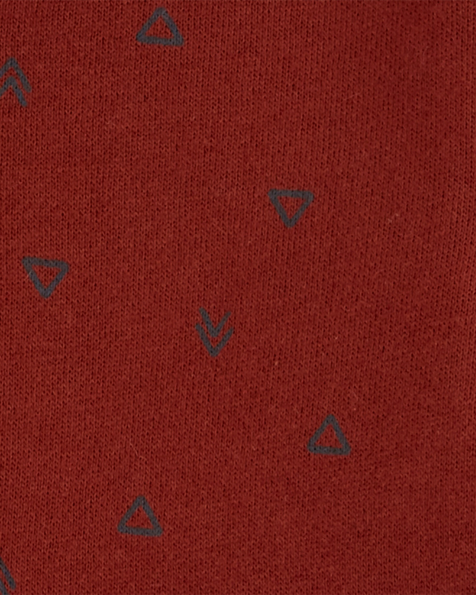 Campera de algodón con felpa, roja, estampada Sin color