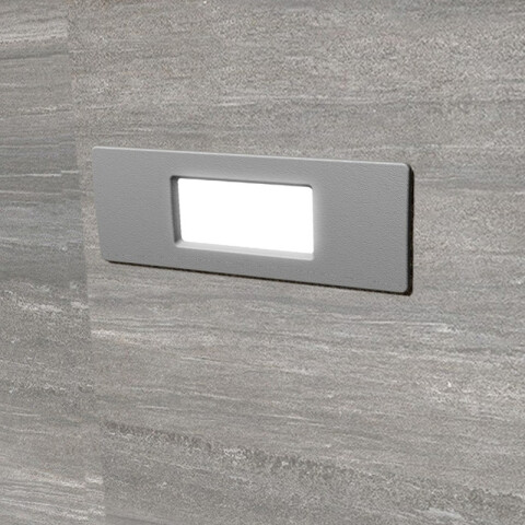 Luminaria de embutir rectangular blanca 4W cálida IP55 FL0924