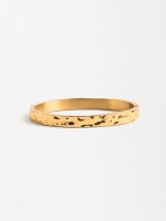 Pulsera Rígida Irregular - Acero Inoxidable dorado