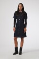 Vestido de jean con cuello desmontable jean oscuro