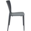 Silla Tramontina Sofía apilable respaldo cerrado gris grafito Silla Tramontina Sofía apilable respaldo cerrado gris grafito