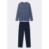 PIJAMA ML MASC AZUL MESCLA