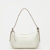 Cartera al hombro Mia en cuero graneado Blanco