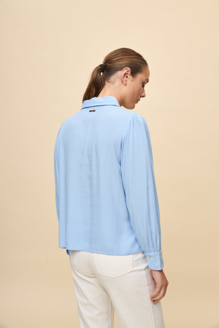 CAMISA FIORE Celeste