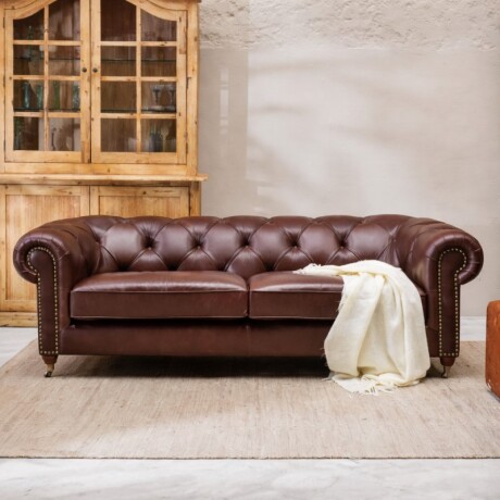 Sillón Sofá Liverpool 3 Cuerpos Marrón