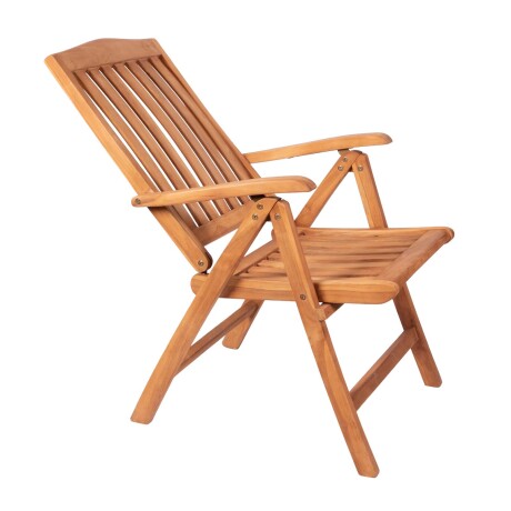 SILLA RECLINABLE EXTERIOR MADERA-DE-TECA NATURAL-BEIGE TOBA