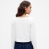 INTL LS CROPPED BOAT TEE FRESH WHITE