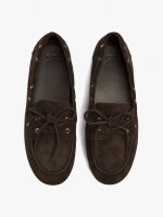 Mocasines De Piel Con Doble Cordón marron