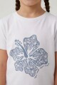 Remera m/c estampada Bloom by the Sea BLANCO