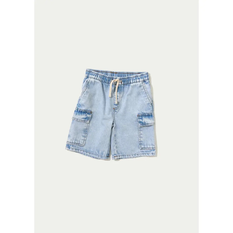 BERMUDA MASC AZUL CLARO