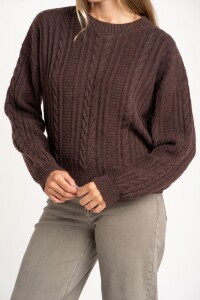 Sweater Texturado Lana Chocolate