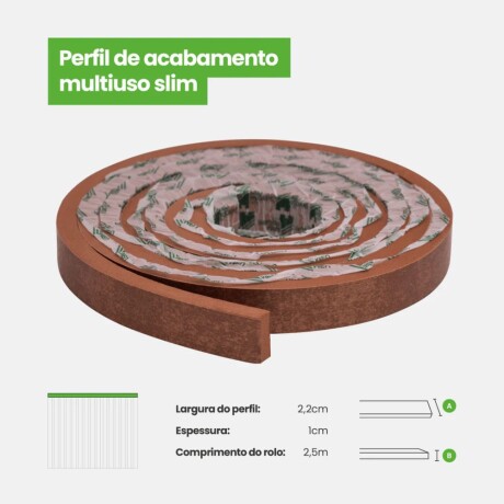 Perfil de Terminación Urban Bronce Autoadhesivo Perfil de Terminación Urban Bronce Autoadhesivo