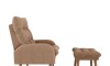 Butaca 1 Cuerpo Living + Puf - Nantes Marrón